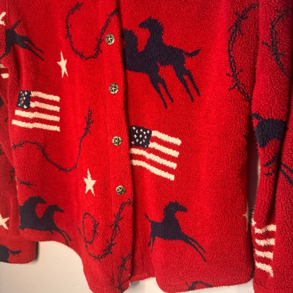 Vintage Circle T Roughrider Western Shacket Shirt Button Down Horse Cowgirl - Picture 11 of 13